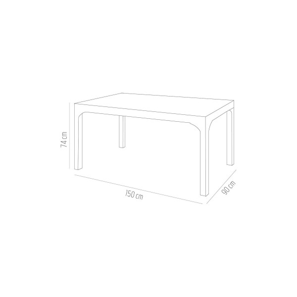 Holiday Olympia Rattan Masa 90x150